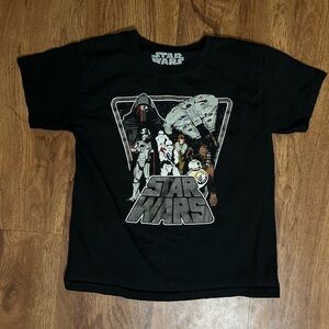 Black Star Wars cotton T-shirt. Youth boys size M (8)